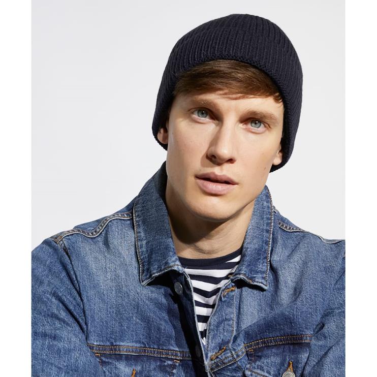 Dune London Orilla Men Rib-Knit Hat Navy 2Z0DB726