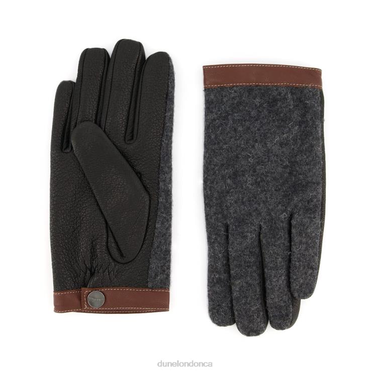 Dune London Ovenger Men Leather Gloves Black 2Z0DB833