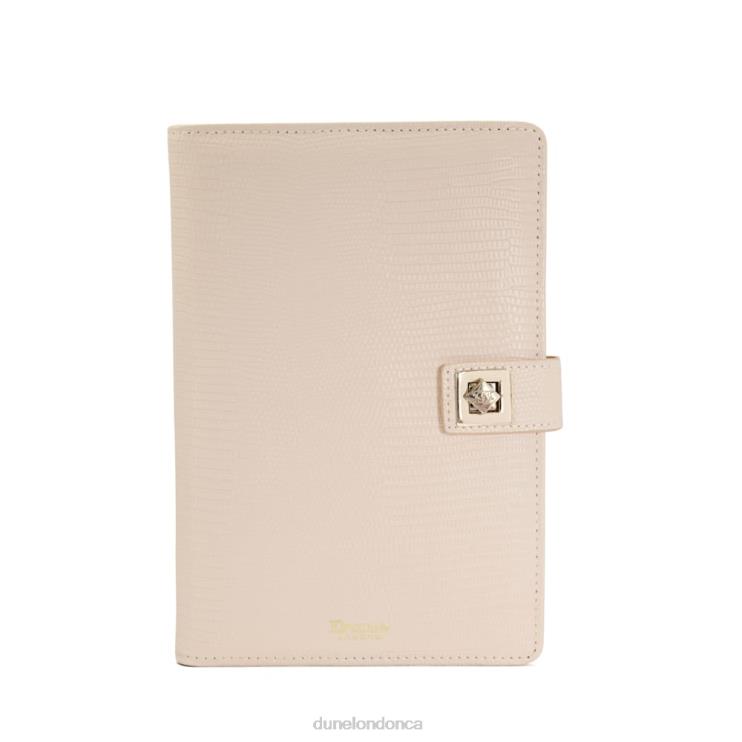Dune London Signed Women Turn-Lock A5 Notebook Nude 2Z0DB236