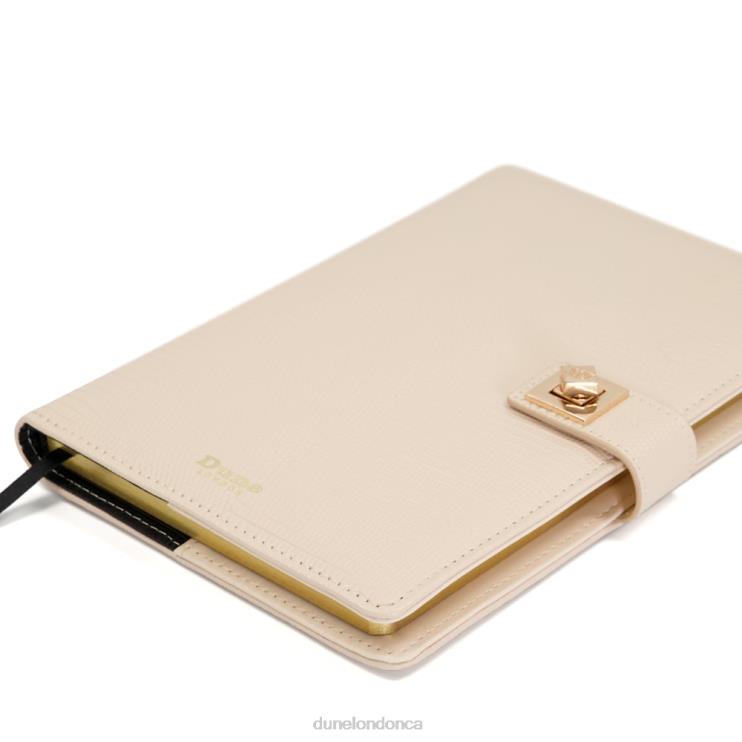 Dune London Signed Women Turn-Lock A5 Notebook Nude 2Z0DB236