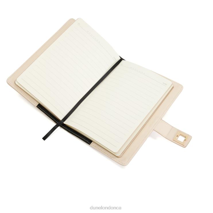Dune London Signed Women Turn-Lock A5 Notebook Nude 2Z0DB236