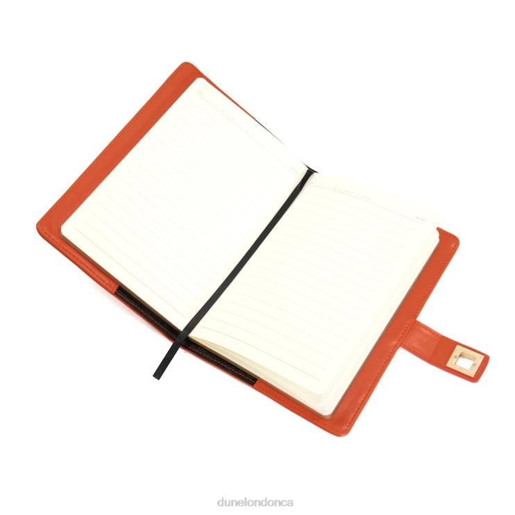 Dune London Signed Women Turn-Lock A5 Notebook Orange 2Z0DB239