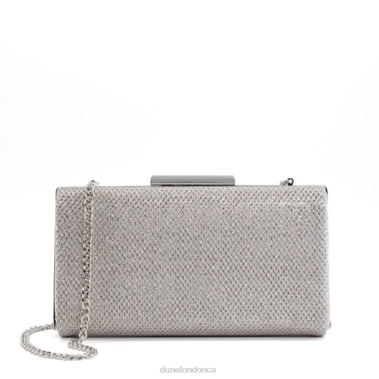 Dune London Binita Women Glitter Clutch Bag Silver 2Z0DB354