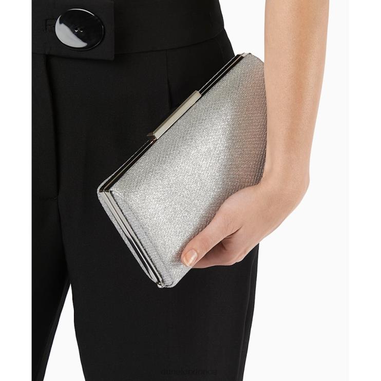 Dune London Binita Women Glitter Clutch Bag Silver 2Z0DB354