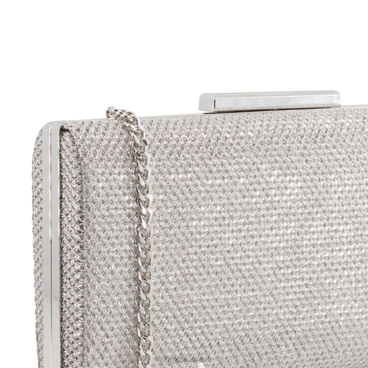 Dune London Binita Women Glitter Clutch Bag Silver 2Z0DB354