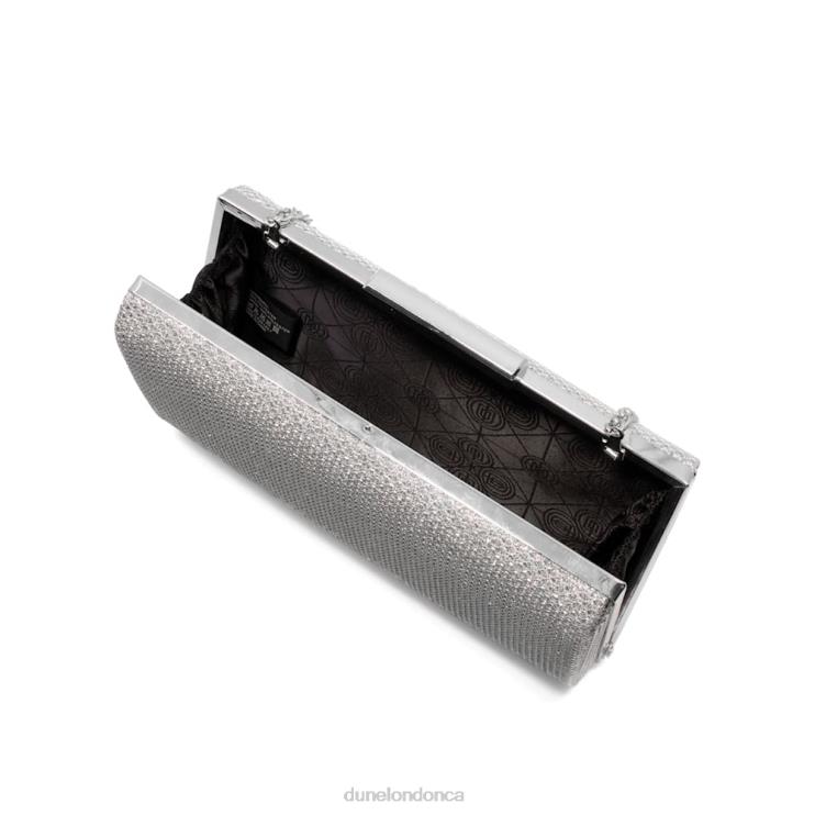 Dune London Binita Women Glitter Clutch Bag Silver 2Z0DB354