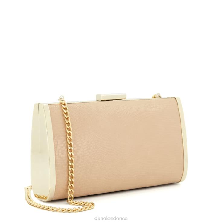 Dune London Blaike Women Box Clutch Bag Nude 2Z0DB184