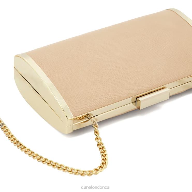 Dune London Blaike Women Box Clutch Bag Nude 2Z0DB184