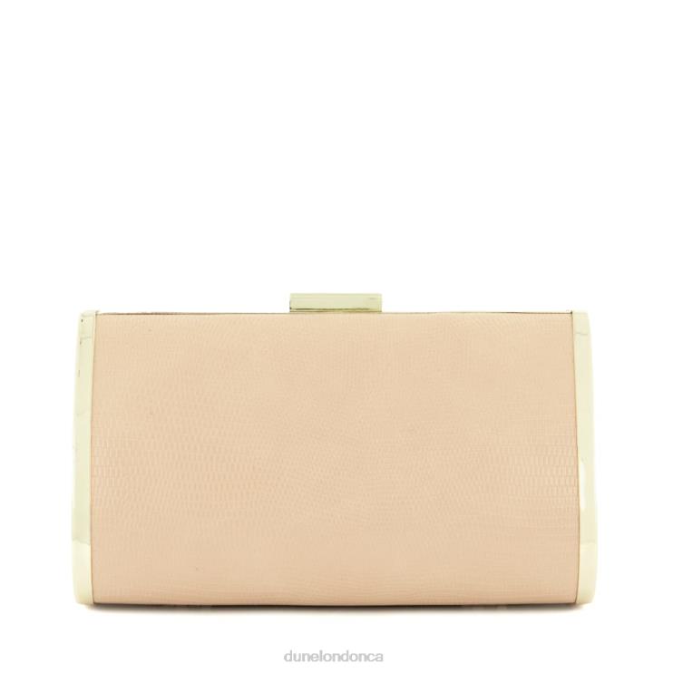 Dune London Blaike Women Box Clutch Bag Nude 2Z0DB184