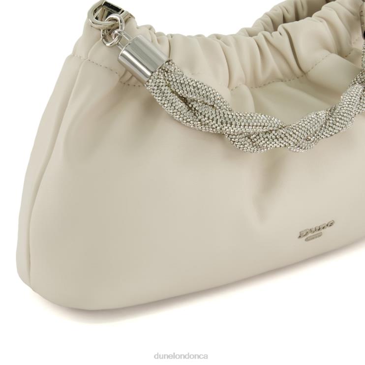 Dune London Bonanza Women Diamante-Detail-Clutch-Bag Ecru 2Z0DB88