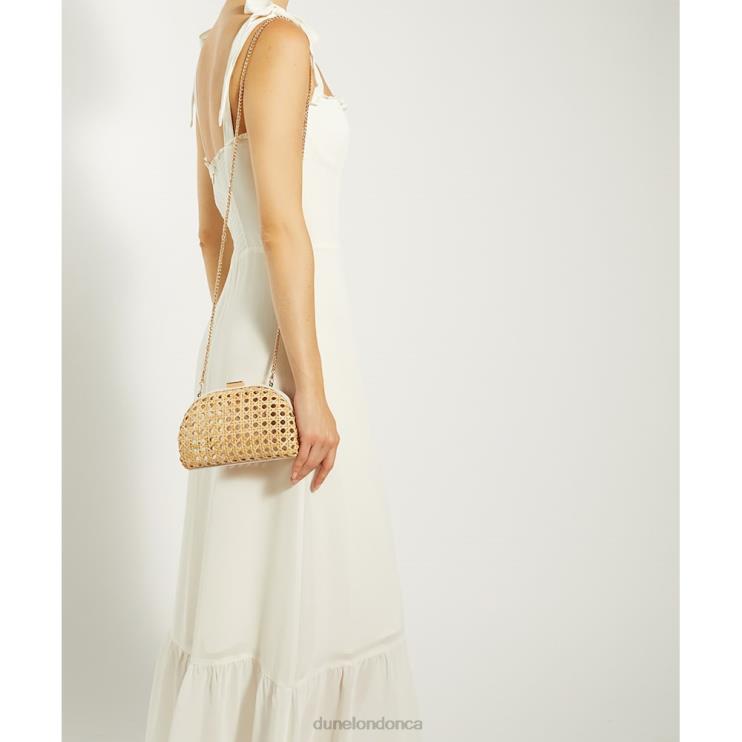 Dune London Elated Women Small Rattan Clutch Bag Natural 2Z0DB34