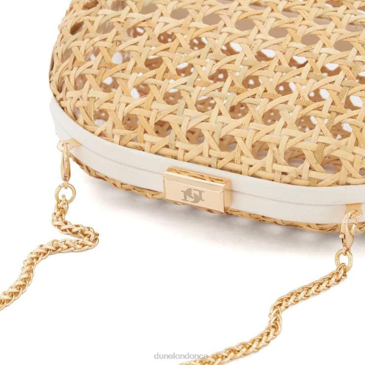 Dune London Elated Women Small Rattan Clutch Bag Natural 2Z0DB34