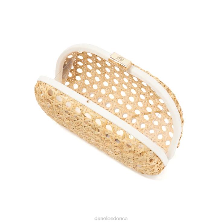 Dune London Elated Women Small Rattan Clutch Bag Natural 2Z0DB34