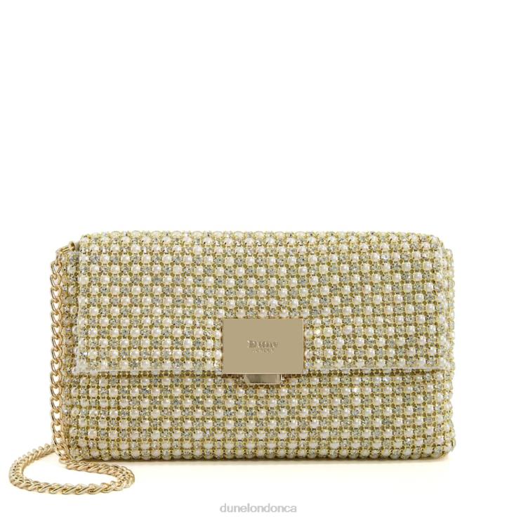 Dune London Evanders Women Embellished Clutch Bag Ivory 2Z0DB243