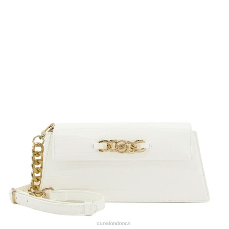 Dune London Bemmett Women Small Metal-Trim Crossbody Bag White 2Z0DB109
