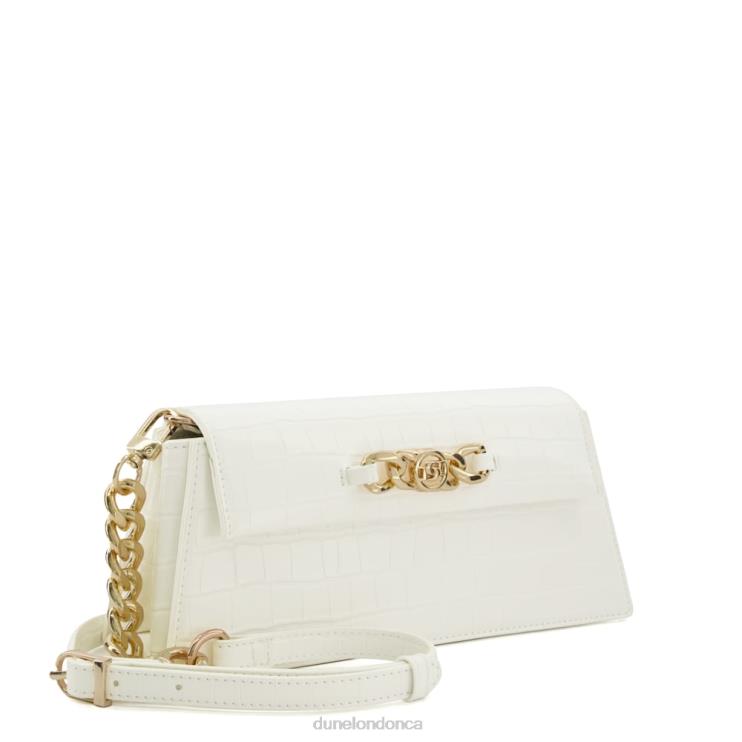 Dune London Bemmett Women Small Metal-Trim Crossbody Bag White 2Z0DB109