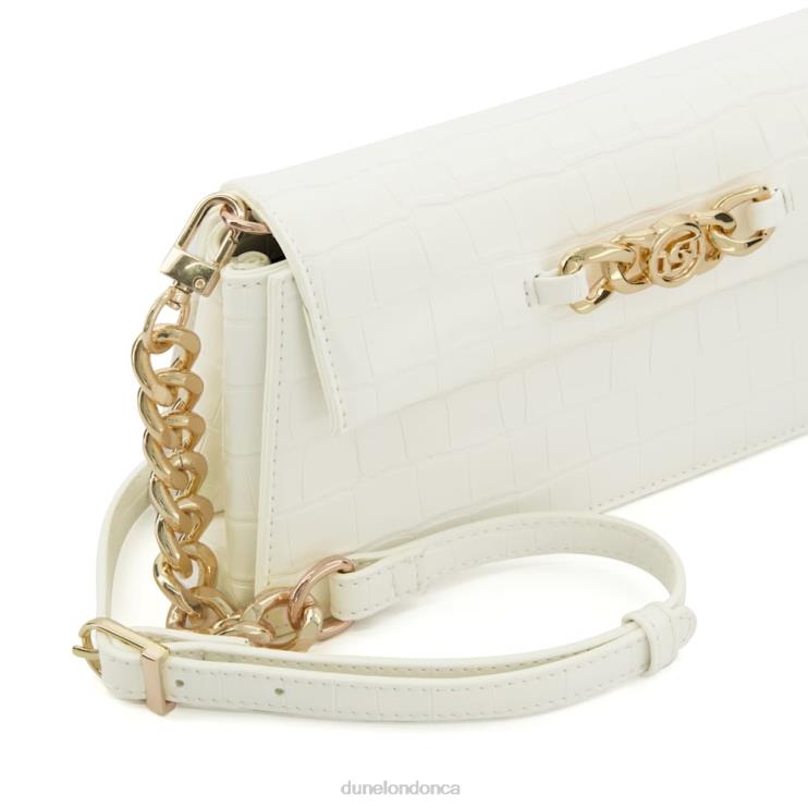 Dune London Bemmett Women Small Metal-Trim Crossbody Bag White 2Z0DB109