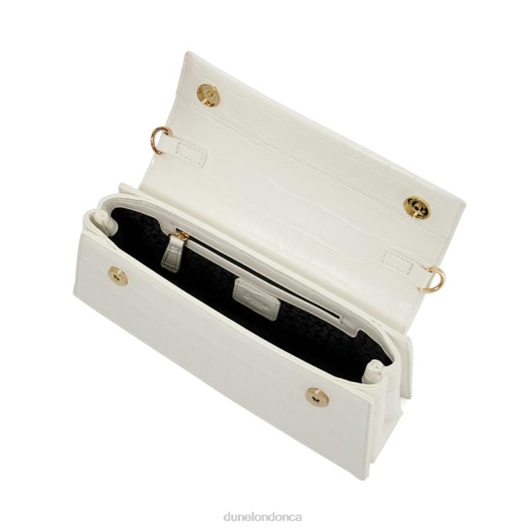 Dune London Bemmett Women Small Metal-Trim Crossbody Bag White 2Z0DB109