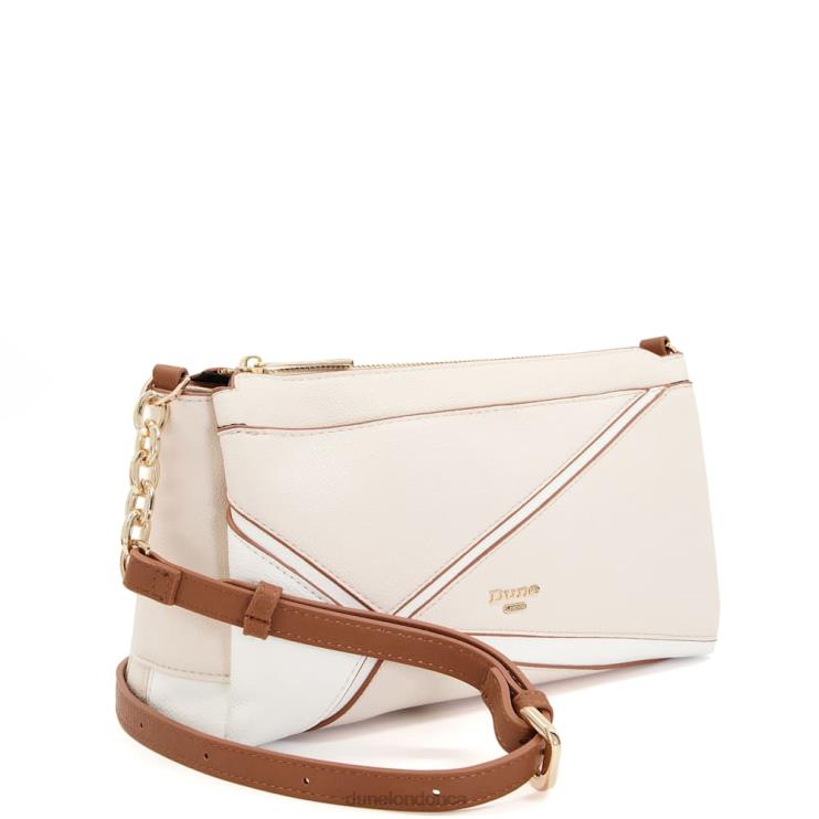 Dune London Daylana Women Cutwork Chain-Trimmed Crossbody Bag Nude 2Z0DB275