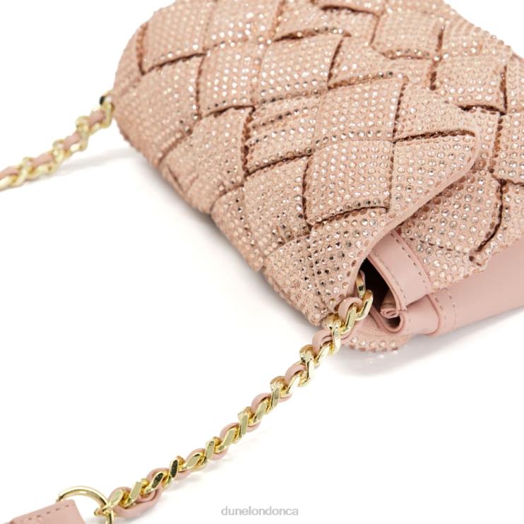 Dune London Dinidempsy Women Small Diamante Woven Crossbody Bag Blush 2Z0DB178