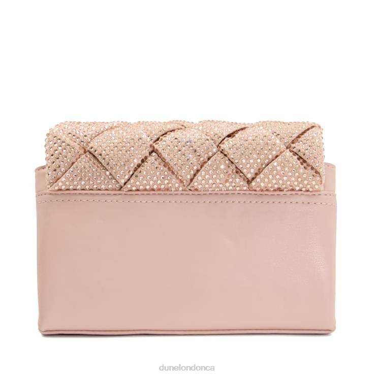 Dune London Dinidempsy Women Small Diamante Woven Crossbody Bag Blush 2Z0DB178