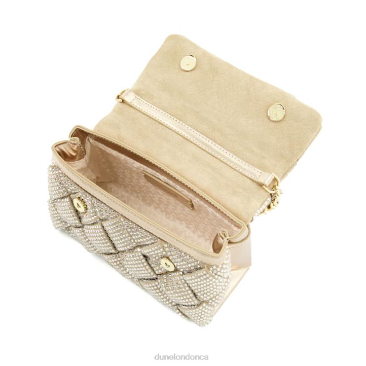 Dune London Dinidempsy Women Small Diamante Woven Crossbody Bag Rose Gold 2Z0DB181