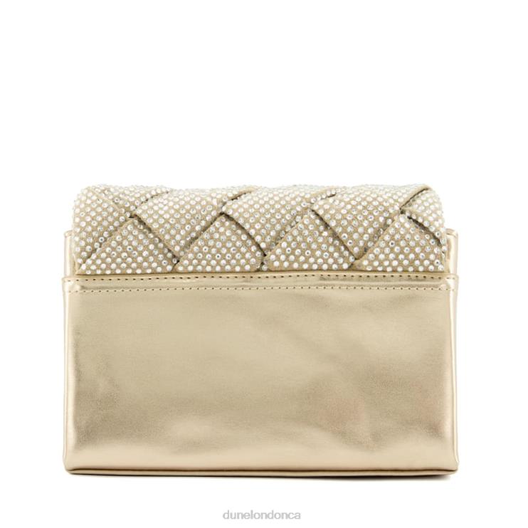 Dune London Dinidempsy Women Small Diamante Woven Crossbody Bag Rose Gold 2Z0DB181