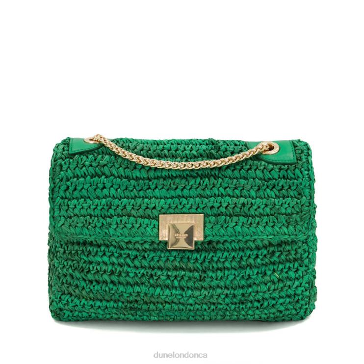 Dune London Dorchesters Women Woven Raffia Crossbody Bag Green 2Z0DB8