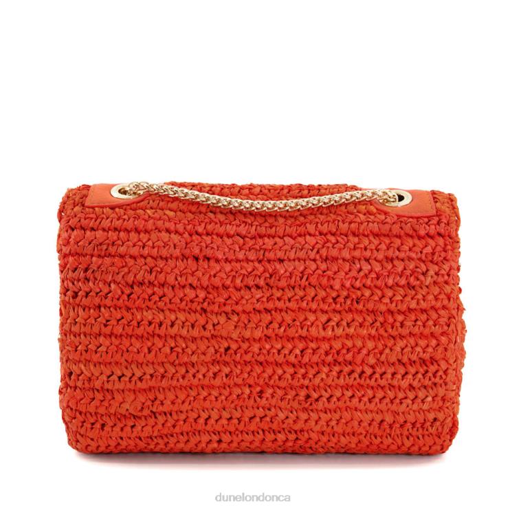 Dune London Dorchesters Women Woven Raffia Crossbody Bag Orange 2Z0DB9