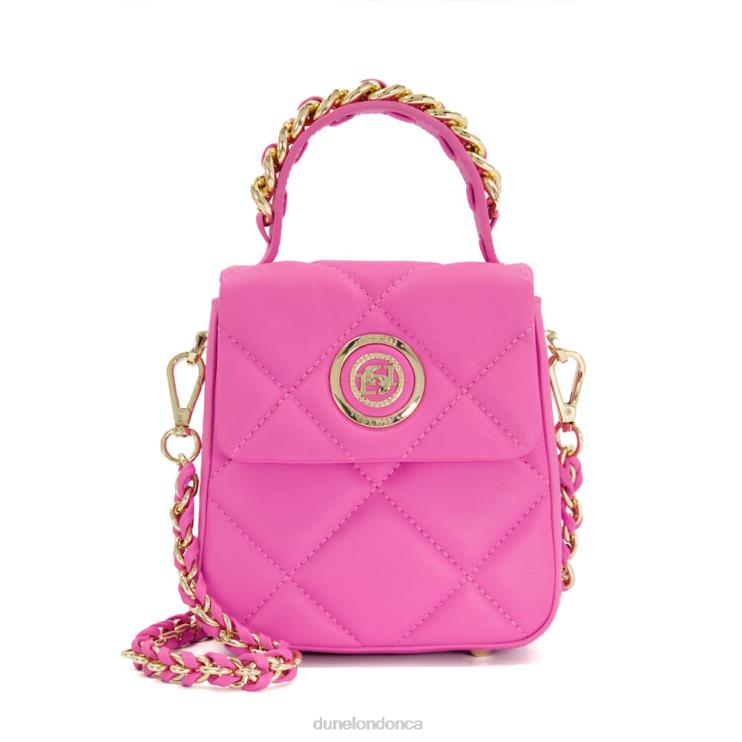 Dune London Duchess M Women Small Quilted Leather Crossbody Bag Pink 2Z0DB210
