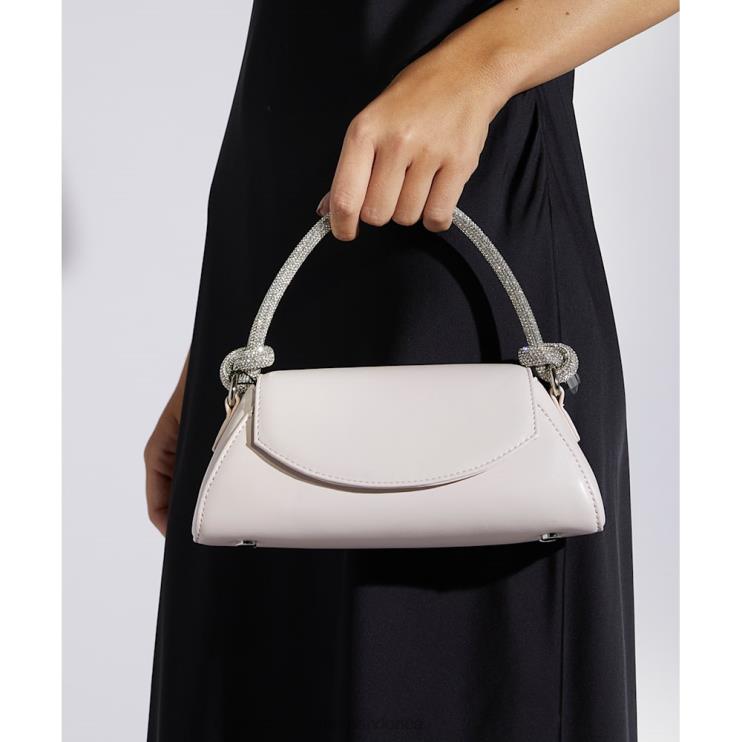 Dune London Brynley Women Diamante-Knot Grab Bag Ecru 2Z0DB248