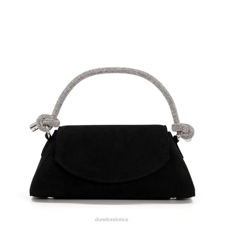 Dune London Brynley Women Diamante Knot Strap Grab Bag Black 2Z0DB316