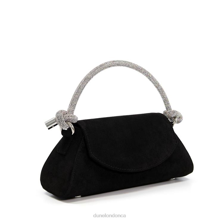 Dune London Brynley Women Diamante Knot Strap Grab Bag Black 2Z0DB316