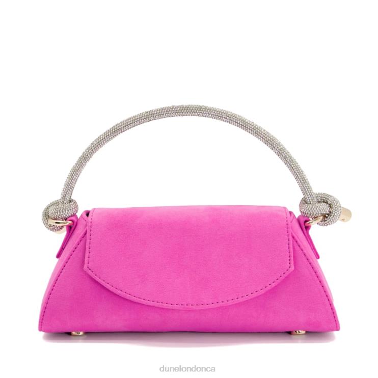 Dune London Brynley Women Diamante Knot Strap Grab Bag Fuchsia 2Z0DB229