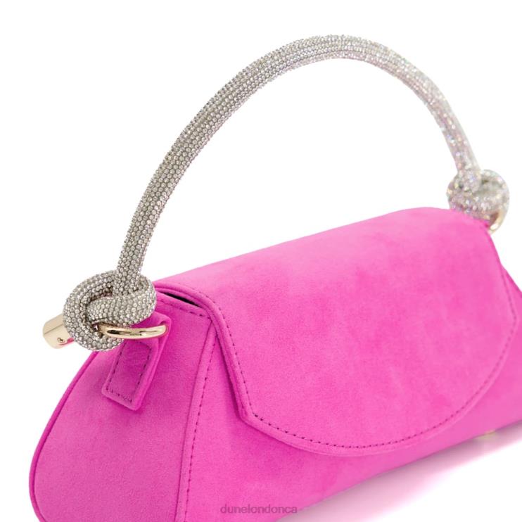 Dune London Brynley Women Diamante Knot Strap Grab Bag Fuchsia 2Z0DB229