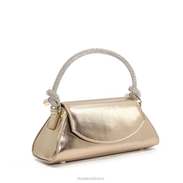 Dune London Brynley Women Diamante Knot Strap Grab Bag Gold 2Z0DB317