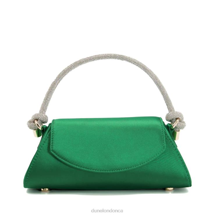 Dune London Brynley Women Diamante Knot Strap Grab Bag Green 2Z0DB230