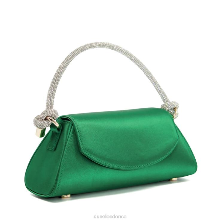 Dune London Brynley Women Diamante Knot Strap Grab Bag Green 2Z0DB230