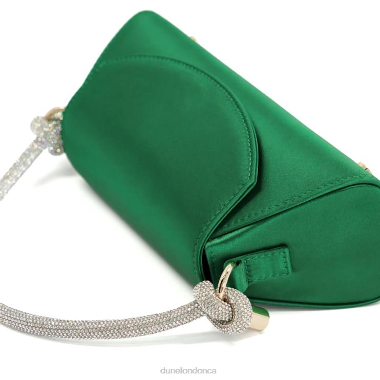 Dune London Brynley Women Diamante Knot Strap Grab Bag Green 2Z0DB230