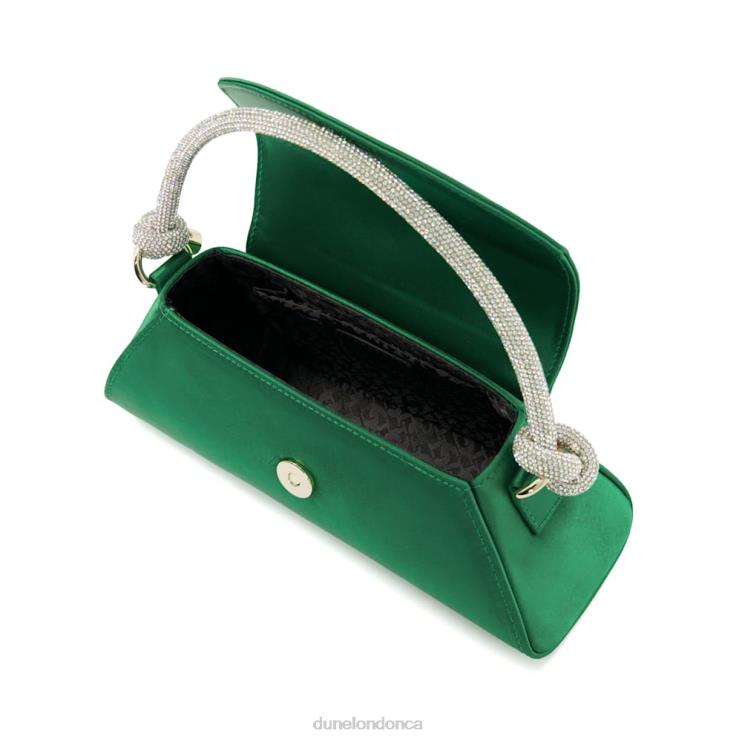 Dune London Brynley Women Diamante Knot Strap Grab Bag Green 2Z0DB230