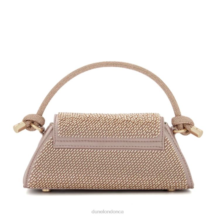 Dune London Brynleys Women Beaded Diamante-Handle Grab Bag Rose Gold 2Z0DB94
