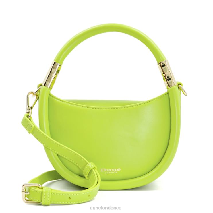 Dune London Daphny Women Curved-Base Small Grab Bag Lime 2Z0DB70