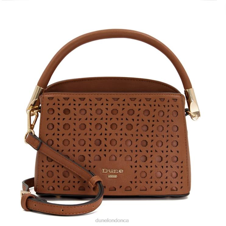 Dune London Delainy Women Small Laser-Cut Detail Grab-Bag Tan 2Z0DB265