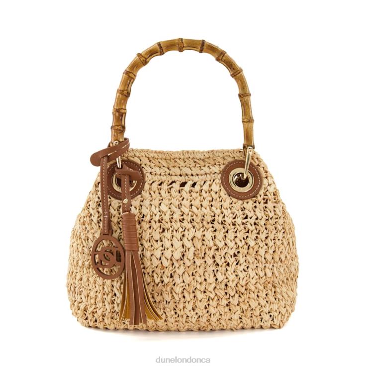 Dune London Delta Women Small Raffia Grab-Bag Natural 2Z0DB136