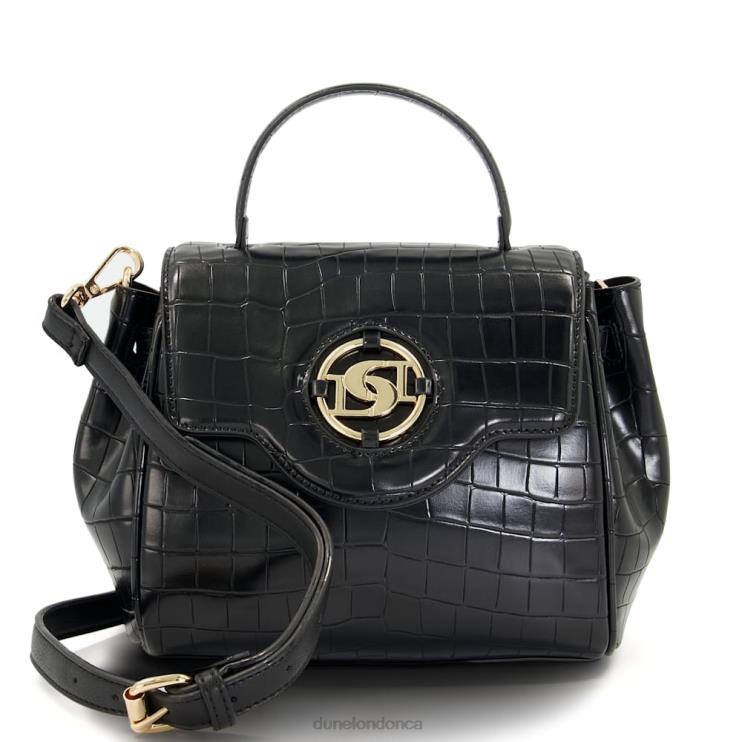 Dune London Dillion Women Medium Croc-Effect Grab Bag Black 2Z0DB7