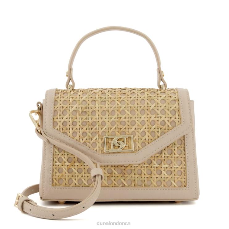 Dune London Dinkydreamland Women Small Rattan Grab Bag Nude 2Z0DB146