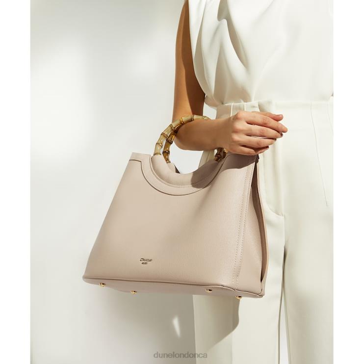 Dune London Distinguish Women Large Bamboo-Handle Shopper Bag Nude 2Z0DB186