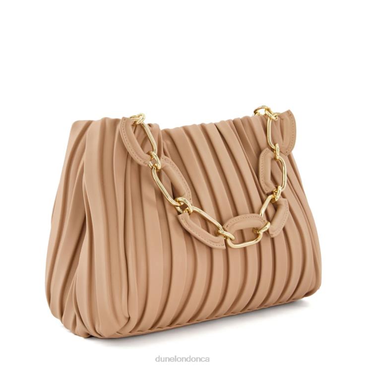 Dune London Dominie Women Medium Pleated Chain-Handle Slouch Bag Blush 2Z0DB3