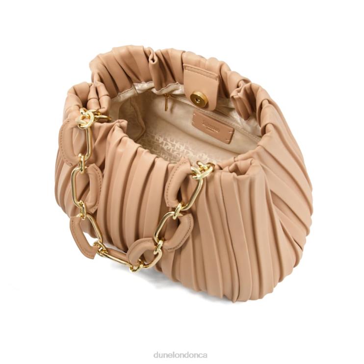 Dune London Dominie Women Medium Pleated Chain-Handle Slouch Bag Blush 2Z0DB3