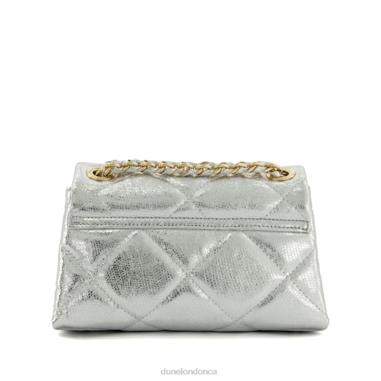 Dune London Duchess S Women Small Quilted Leather Bag Silver 2Z0DB27
